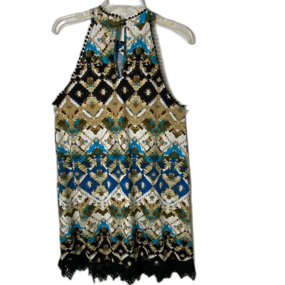 Divine Charm Sleeveless Dress Knee length ladies kit Size Large multicolores